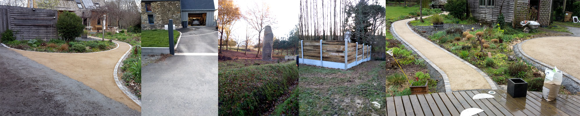 Travaux d'aménagement extérieur autour de La Gacilly